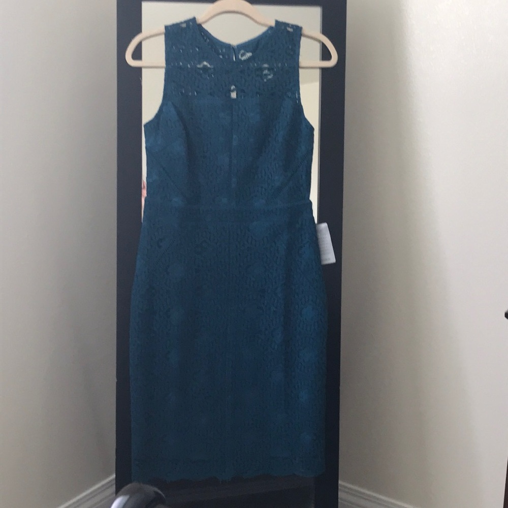 Lace teal dress